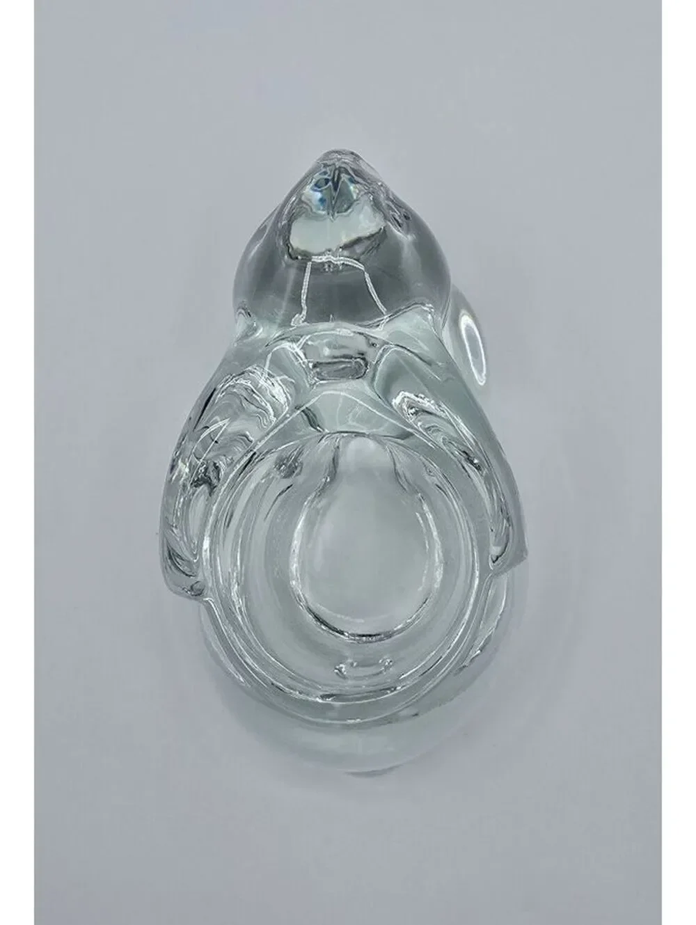 Vintage Clear Indiana Glass Bunny Rabbit Tealight Votive Candle Holder Clear